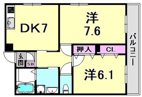 キタハイツの物件間取画像